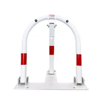 Bílo-červená ocelová parkovací zábrana Elephant - šířka 49 cm, výška 52,5 cm