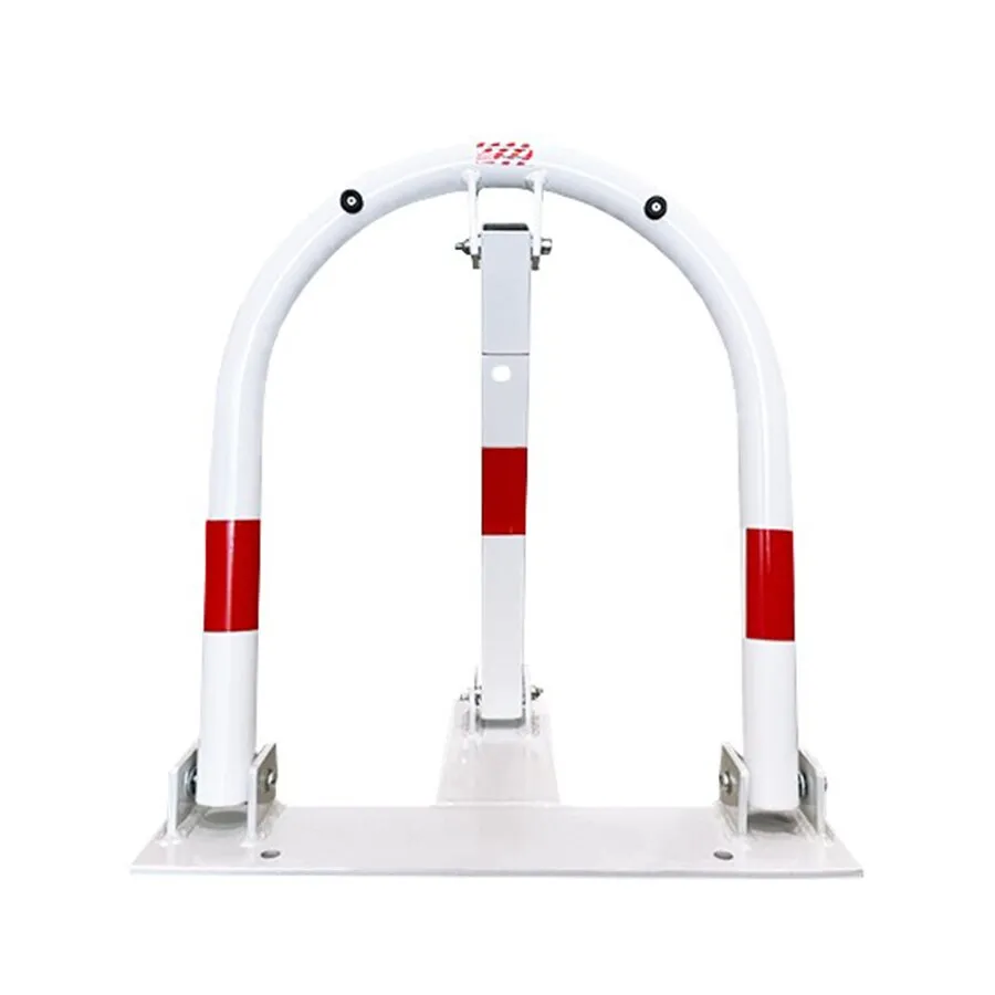 Bílo-červená ocelová parkovací zábrana Elephant - šířka 49 cm, výška 52,5 cm