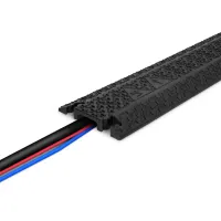 Černý plastový kabelový most (1x12x40) XPRESS - délka 101 cm, šířka 12,5 cm, výška 2 cm