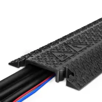 Černý plastový kabelový most (1x30x100) XPRESS - délka 101 cm, šířka 25 cm, výška 4 cm