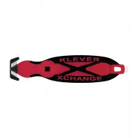 Červený plastový bezpečnostní nůž KLEVER XCHANGE XC-20