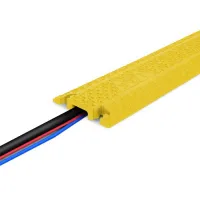 Žlutý plastový kabelový most (1x12x40) XPRESS - délka 101 cm, šířka 12,5 cm, výška 2 cm