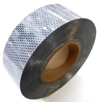 Bílá plná reflexní páska - délka 100 cm, šířka 5 cm