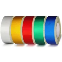 Bílá reflexní výstražná páska - délka 45 m, šířka 5 cm