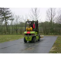 Černá plastová LDPE pojezdová deska bez rukojeti - délka 240 cm, šířka 90 cm, výška 1,15 cm