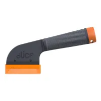 Černo-oranžový plastový sekáček - délka 19 cm, šířka 6,5 cm, výška 3,4 cm