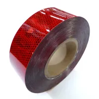 Červená plná reflexní páska - délka 100 cm, šířka 5 cm