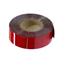 Červená plná reflexní páska - délka 100 cm, šířka 5 cm