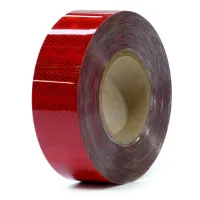Červená plná reflexní páska - délka 100 cm, šířka 5 cm