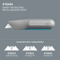 Samozatahovací univerzální nůž s páčkou SMART METAL SQUEEZE TRIGGER - délka 16,9 cm, šířka 5,5 cm, výška 2,7 cm Samozatahovací univerzální nůž s páčkou SMART METAL SQUEEZE TRIGGER - délka 16,9 cm, šířka 5,5 cm, výška 2,7 cm