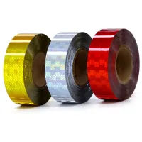 Žlutá reflexní plná páska - délka 100 cm, šířka 5 cm