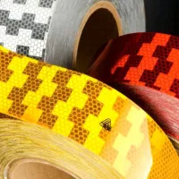 Žlutá reflexní plná páska - délka 100 cm, šířka 5 cm