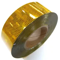Žlutá reflexní plná páska - délka 100 cm, šířka 5 cm