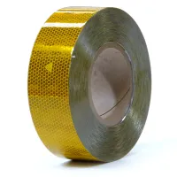 Žlutá reflexní plná páska - délka 100 cm, šířka 5 cm