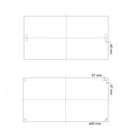 Černá plastová LDPE pojezdová deska 2 rukojeti 4 díry - délka 240 cm, šířka 120 cm, výška 2 cm