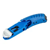 Černo-modrý plastový univerzální samozatahovací bezpečnostní nůž AR3