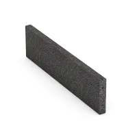 Černý gumový dopadový obrubník OB2 FLOMA - délka 100 cm, šířka 6 cm, výška 25 cm