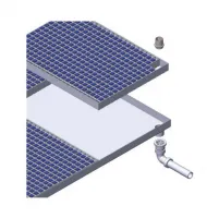 Nerezová odtoková vana pro kartáčové vstupní rohože FLT-PRM, FLT-ECO FLOMA - délka 80,2 cm, šířka 60,9 cm, výška 5 cm