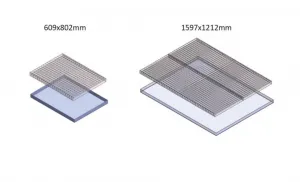 Nerezová odtoková vana pro kartáčové vstupní rohože FLT-PRM, FLT-ECO FLOMA - délka 80,2 cm, šířka 60,9 cm, výška 5 cm