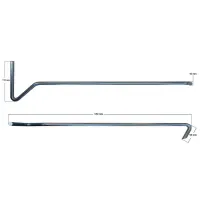 Ocelový hák (tvar J) pro pojezdové desky