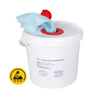 Průmyslová antistatická ESD netkaná vlhčená čisticí utěrka - délka 30 cm, šířka 25 cm - 150 útržků