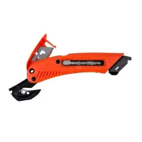 Zelený kovový bezpečnostní nůž pro praváky 3 v 1 S5R