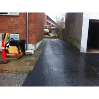 Černá plastová LDPE pojezdová deska bez rukojeti - délka 240 cm, šířka 60 cm, výška 1,15 cm