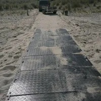 Šedá plastová LDPE pojezdová deska bez rukojeti - délka 200 cm, šířka 110 cm, výška 1 cm