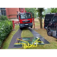 Šedá plastová LDPE pojezdová deska bez rukojeti - délka 200 cm, šířka 110 cm, výška 1 cm