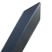 Černá kovová ochrana rohů zdí, stěn (L-profil) - délka 150 cm, šířka 4,5 cm, tloušťka 0,55 cm