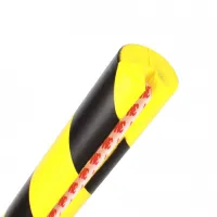 Černo-žlutá pěnová výstražná ochrana sloupů (U-profil) - průměr 4 cm, délka 100 cm, šířka 2 cm, výška 0,8 cm