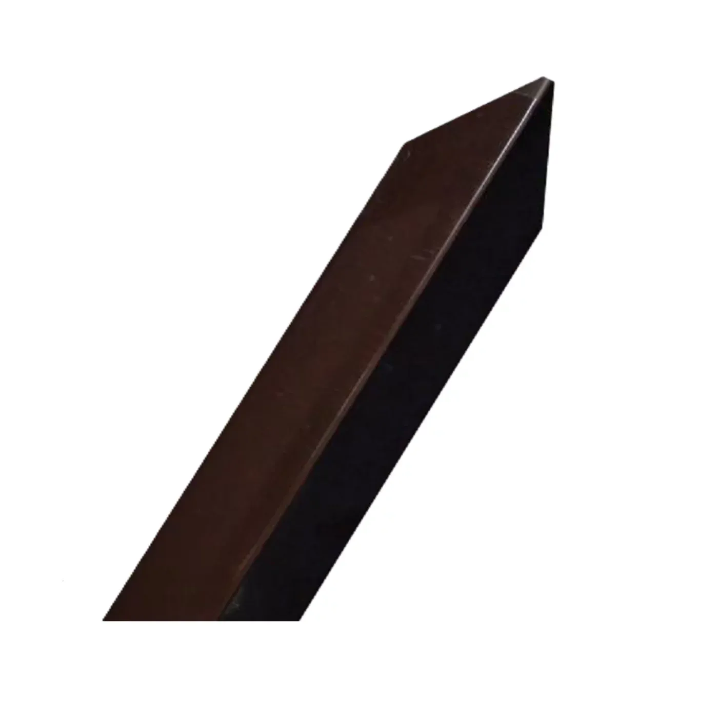 Hnědá hliníková ochrana rohů zdí, stěn (L-profil) - délka 150 cm, šířka 4,5 cm, tloušťka 0,8 mm