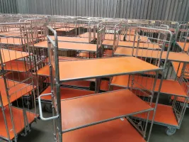 Policový vychystávací vozík do skladu TOYOTA Trolley Shelf - délka 120 cm, šířka 60 cm, výška 186 cm