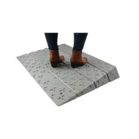 Šedá plastová nájezdová bezbariérové rampa k obrubníku APTR - délka 90 cm, šířka 76 cm, výška 9,5 cm Šedá plastová nájezdová bezbariérové rampa k obrubníku APTR - délka 90 cm, šířka 76 cm, výška 9,5 cm