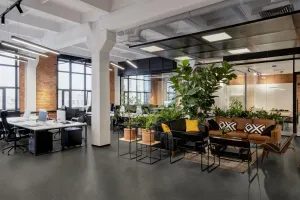 Šedá plastová vinylová dlažba Fortelock Business Tornes Full Moon C012 - délka 64 cm, šířka 64 cm, výška 0,7 cm