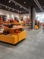 Hnědá plastová vinylová dlažba Fortelock Business Tornes Sun C008 Brown - délka 66,8 cm, šířka 66,8 cm, výška 0,7 cm