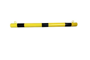 Černo-žlutá ocelová závěsná parkovací zábrana - průměr 6 cm, délka 100 cm