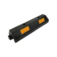 Černo-žlutý gumový modulární parkovací doraz - délka 122 cm, šířka 14,5 cm, výška 12 cm