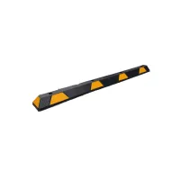 Černo-žlutý gumový parkovací doraz - délka 90 cm, šířka 15 cm, výška 10 cm