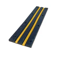 Černo-žlutá gumová ochrana zdí, stěn - délka 100 cm, šířka 25 cm, tloušťka 4 cm