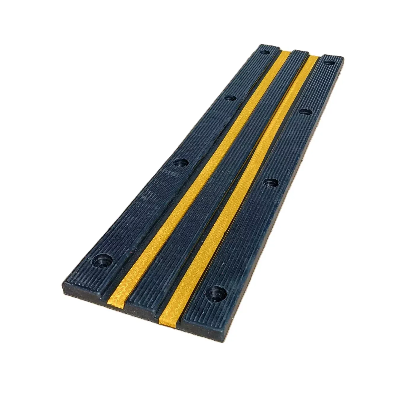 Černo-žlutá gumová ochrana zdí, stěn - délka 100 cm, šířka 25 cm, tloušťka 4 cm