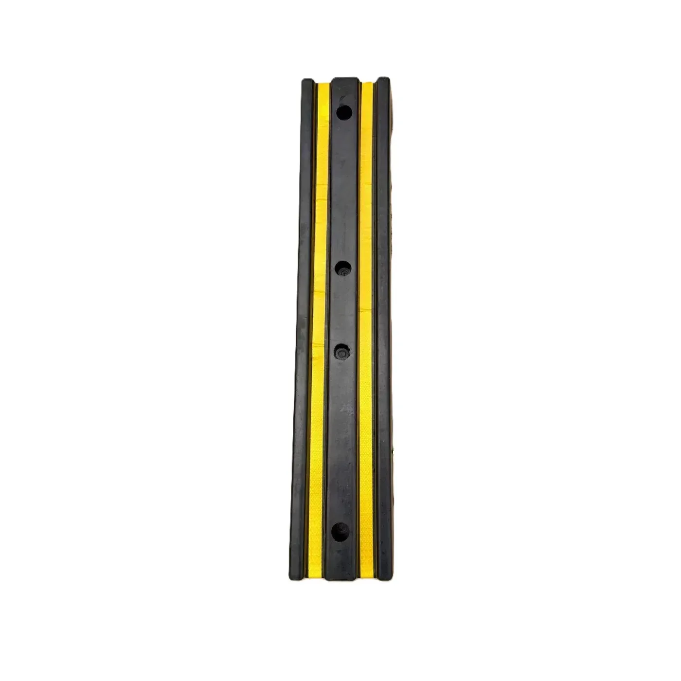 Černo-žlutý gumový doraz - délka 100 cm, šířka 20 cm, výška 8,5 cm