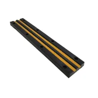 Černo-žlutá gumová ochrana zdí, stěn - délka 100 cm, šířka 20 cm, tloušťka 4,5 cm