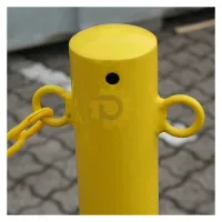 Černo-žlutý ocelový gumový sloupek (sada) - výška 100 cm