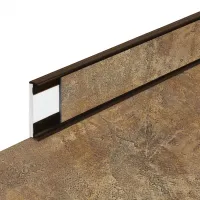 Plastová soklová podlahová lišta Fortelock Business Forsen Rusty Steel C018 Brown - délka 200 cm, výška 5,8 cm, tloušťka 1,2 cm