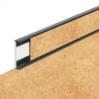 Plastová soklová podlahová lišta Fortelock Business Tornes Venus C007 Graphite - délka 200 cm, výška 5,8 cm, tloušťka 1,2 cm