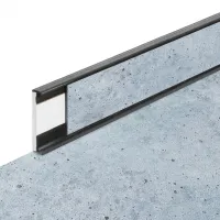 Plastová soklová podlahová lišta Fortelock Business Tornes Urane C010 Graphite - délka 200 cm, výška 5,8 cm, tloušťka 1,2 cm