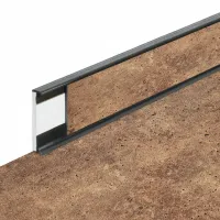 Plastová soklová podlahová lišta Fortelock Business Tornes Pluto C014 Graphite - délka 200 cm, výška 5,8 cm, tloušťka 1,2 cm