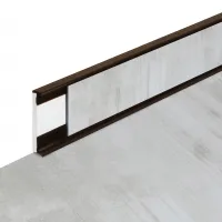 Plastová soklová podlahová lišta Fortelock Business Viken Steam Smoke C005 Brown - délka 200 cm, výška 5,8 cm, tloušťka 1,2 cm