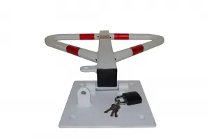 Bílá ocelová sklopná zábrana - šířka 58 cm, výška 60 cm